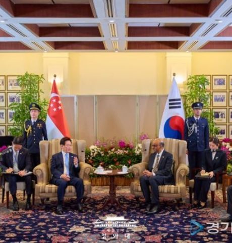 이재명 , 싱가포르 대통령 면담