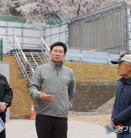 이상일 용인특례시장, 양지읍 아파트 신축공사 현장 점검...시공사 측에 주민 불편 해소 노력 당부