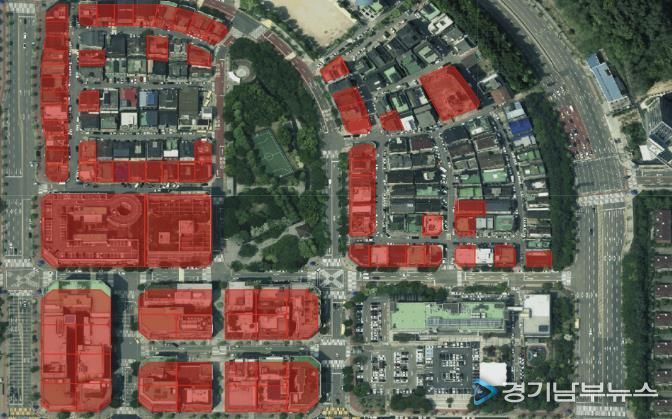 구갈상점가 확대 후 구역도