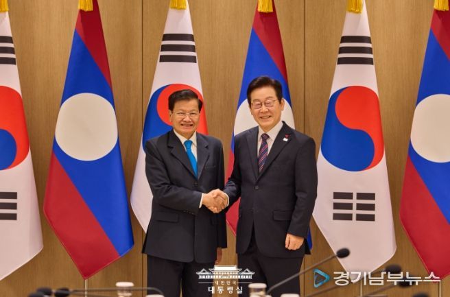 한·라오스 확대회담(대통령실)