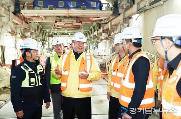 파주시, 수도권 제2순환 고속도로 한강하저터널 방문