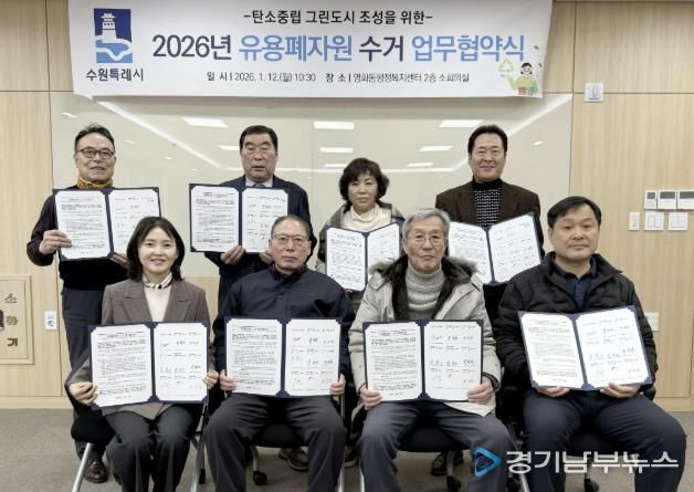 수원시 장안구 영화동, '유용폐자원 수거 업무협약' 체결