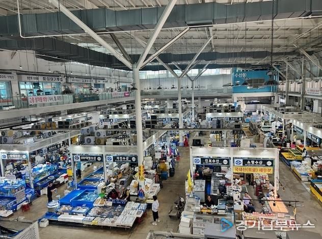 수원시농수산물도매시장 수산동 전경