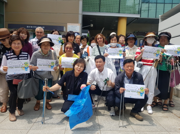 화서1동, 1회용품 제로 챌린지 운동으로 캠페인 활동 실시