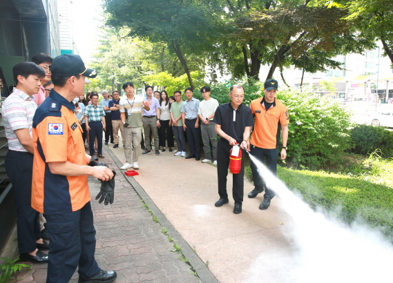 “폭염 등 재난대응 계기”의왕도시공사 의왕소방서 합동 소방훈련