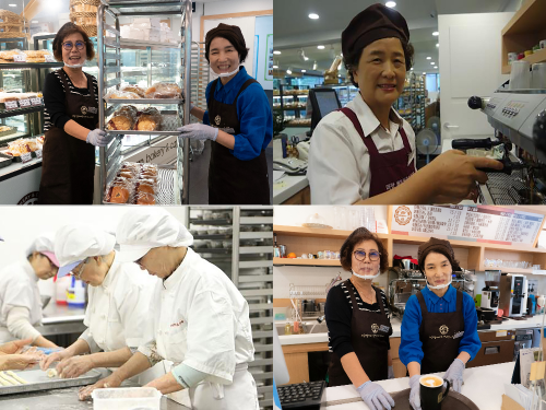 성남시 마망베이커리&카페 1호점에서 일하는 어르신들