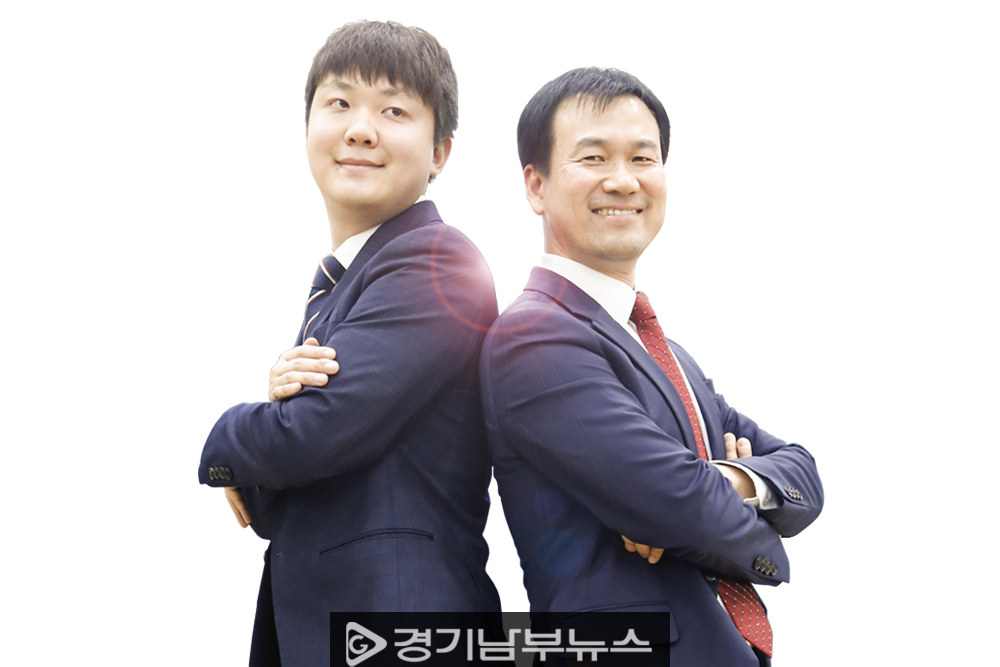 이상훈씨(우측)와 이민섭씨의 잠재능력 살리기. 태국정부 교육자 대상 강연에서. 11일 경기남부뉴스