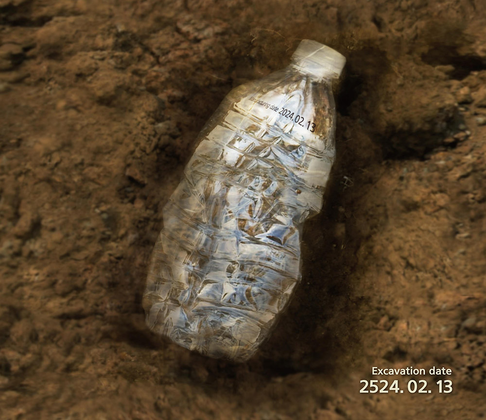 ▲ 김영일 작가가 3월 20일부터 26일까지 미국 뉴욕 맨하튼 첼시가‘Cosmos Gallery New York’에서 진행되는 세계적인 그룹전시회에 참여했다. 전시회 출품작 ‘제조일자 2024. 02. 13, 발굴일자 2524. 02. 13’, 캔버스에 혼합매체, 53X45cm,2023’ / 사진: 김영일 작가