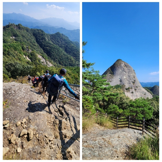 A코스로 7명의 팀원들이 비룡대를 향해 가고 있다. 사진: 배건일, 경기남부뉴스