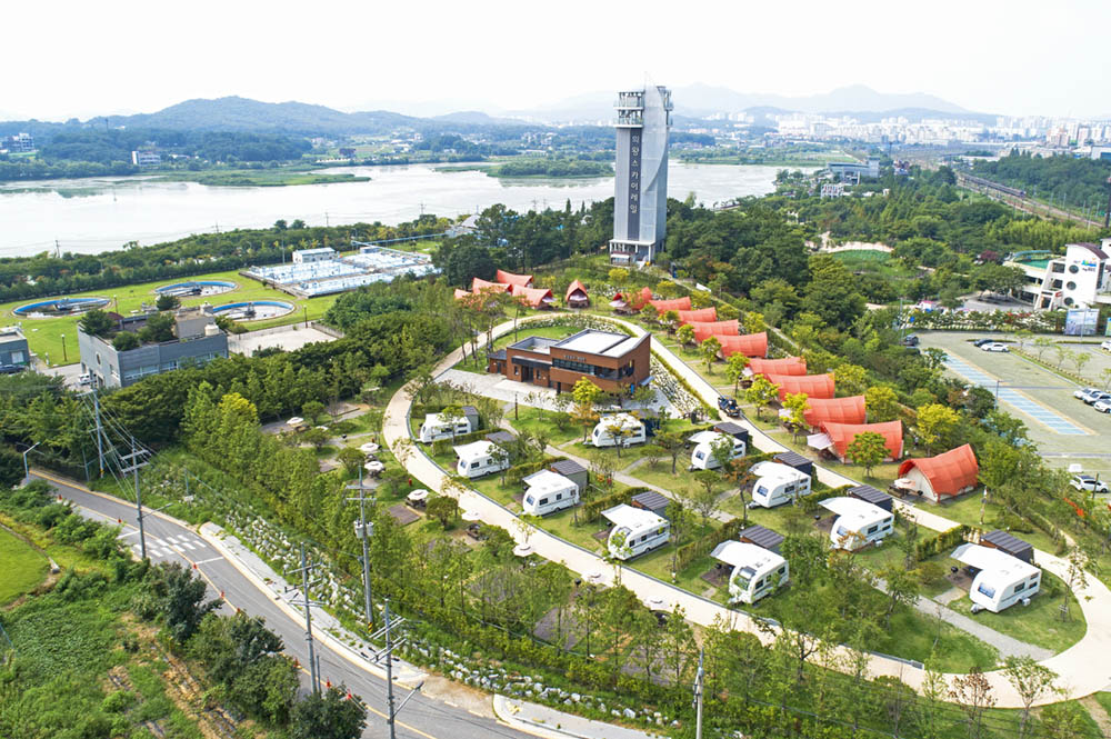 의왕 왕송호수캠핑장 전경