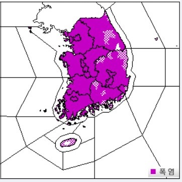 전국 폭염특보 발효
