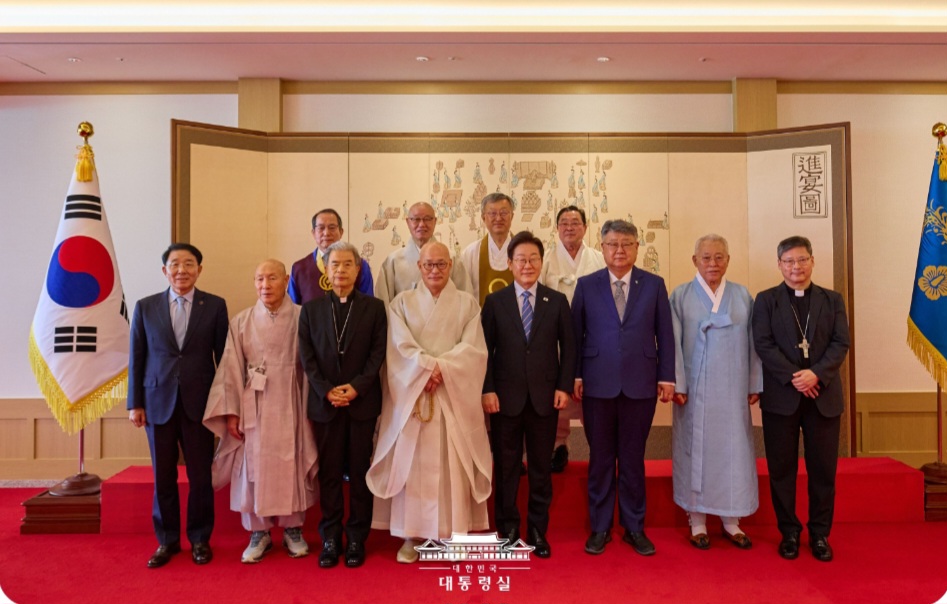 이재명 대통령, 7대 종교 지도자 초청. 사진: 대통령실