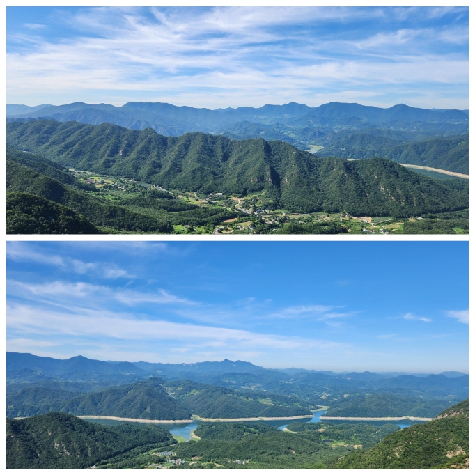 가은산과 멀리 청풍호의 모습. 사진: 배건일, 경기남부뉴스